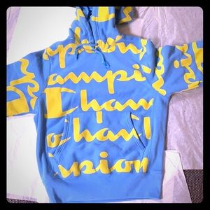 Champion Reverse Weave Repeat Script Logo Hoodie